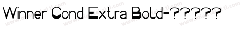 Winner Cond Extra Bold字体转换